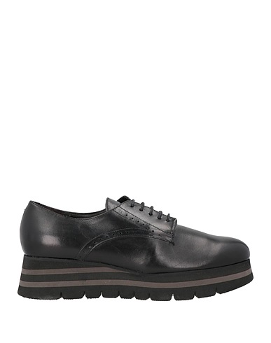 LUCA GROSSI Laced shoes Black Leather