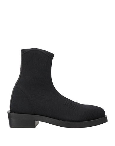 N°21 Ankle boot Black Leather, Textile fibers