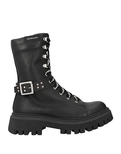 MONNALISA Ankle boot Black Textile fibres