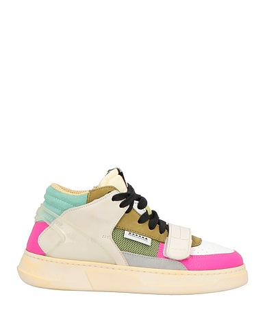 RUN OF Sneakers White Rubber, Leather