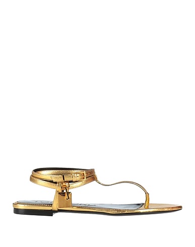 TOM FORD Dianetten Gold Leder