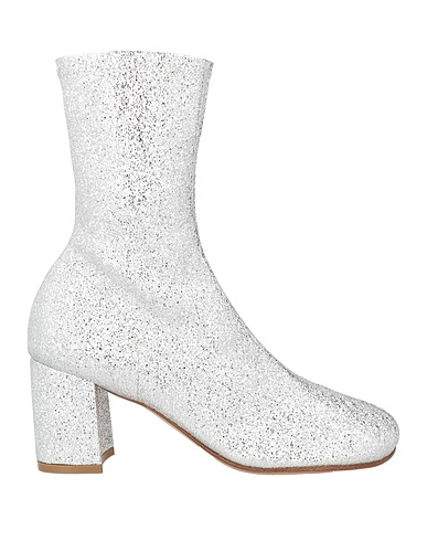 DRIES VAN NOTEN Ankle boot Silver Textile fibres