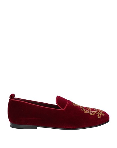 DOLCE&GABBANA Loafers Burgundy Textile fibers