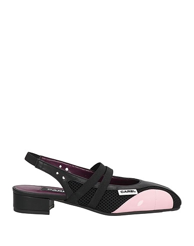 CAREL Paris Footwear Black Leather, Textile fibres