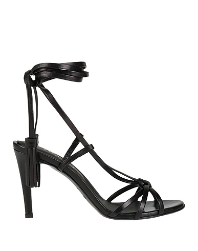 TWINSET Sandals Black Leather