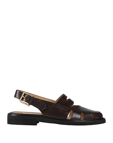 THOM BROWNE Sandals Dark brown Leather
