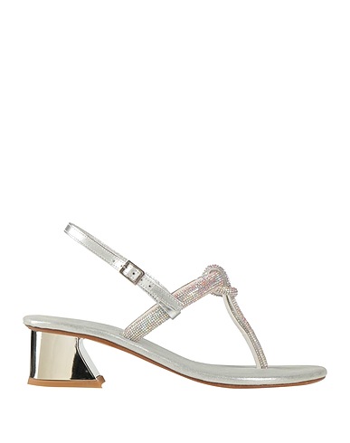 DG POSITANO Flip flops Silver Leather