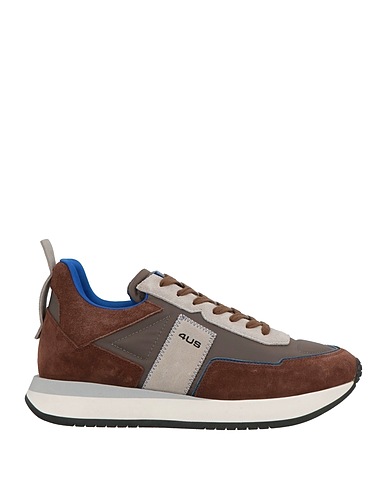 PACIOTTI 4US Sneakers Dark brown Leather, Textile fibers