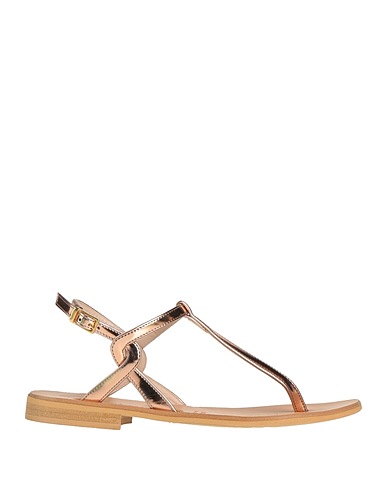 POSITANO Flip flops Rose gold Leather