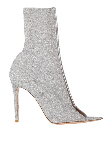 GIANVITO ROSSI Ankle boot Silver Textile fibers, Plastic