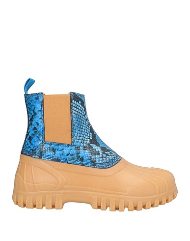 DIEMME Ankle boot Blue Leather, Rubber