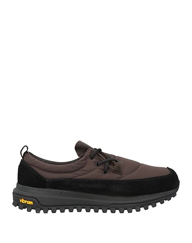 DIEMME Sneakers Dark brown Leather, Textile fibres
