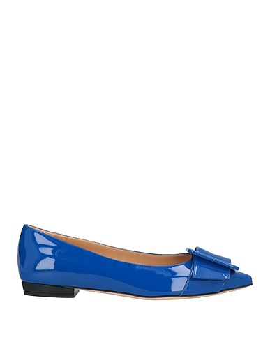 SERGIO ROSSI Ballet flats Blue Leather