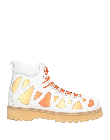 DIEMME Ankle boot White Leather, Textile fibers