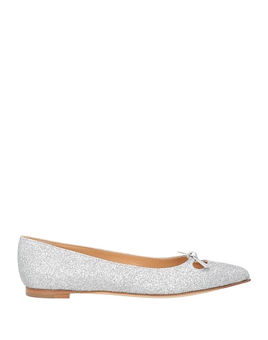 SERGIO ROSSI Ballet flats Silver Textile fibers