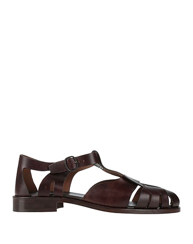 HEREU Sandals Dark brown Leather