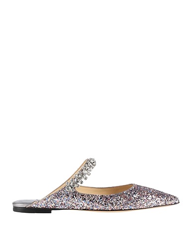 JIMMY CHOO Mules et sabots Rose Cuir, Fibres textiles