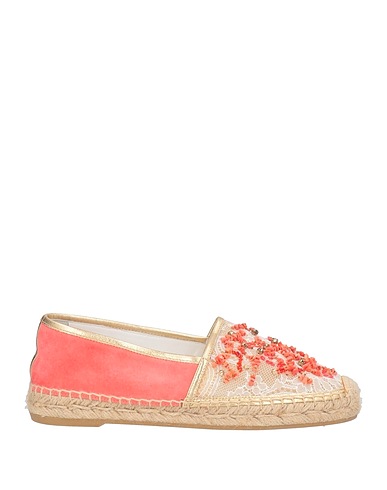 RENE' CAOVILLA Espadrilles Coral Leather, Textile fibers