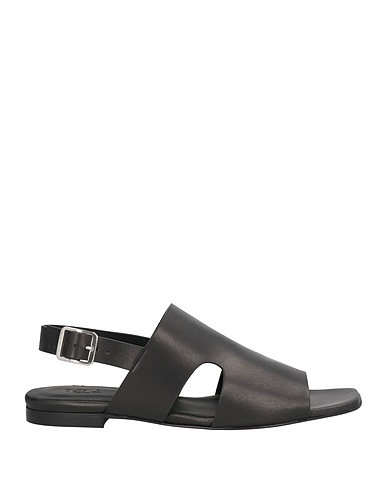 TELA Sandals Black Calfskin