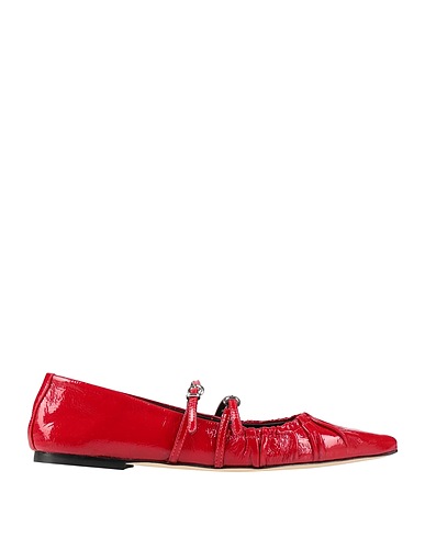 MSGM Ballet flats Red Leather
