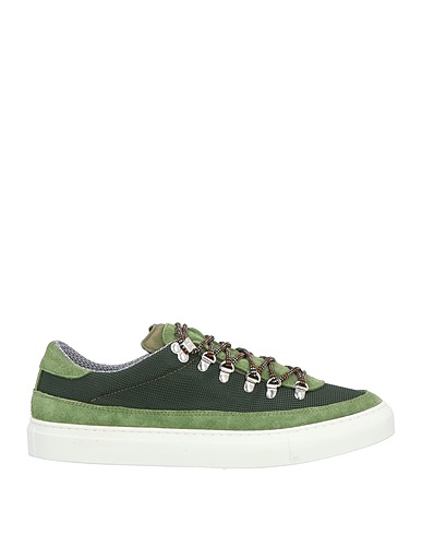 DIEMME Sneakers Dark green Leather, Textile fibres