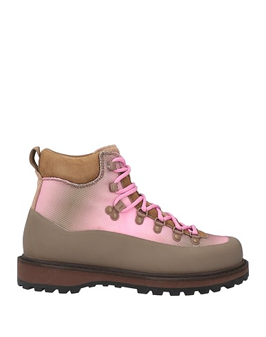 DIEMME Ankle boot Pink Leather, Rubber, Textile fibres