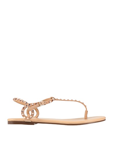 TWINSET Flip flops U&B Beige Textile fibres