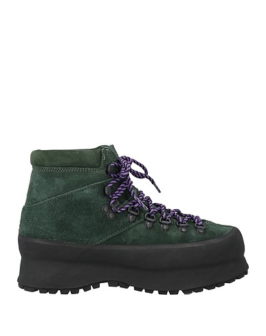 DIEMME Ankle boot Dark green Leather, Rubber