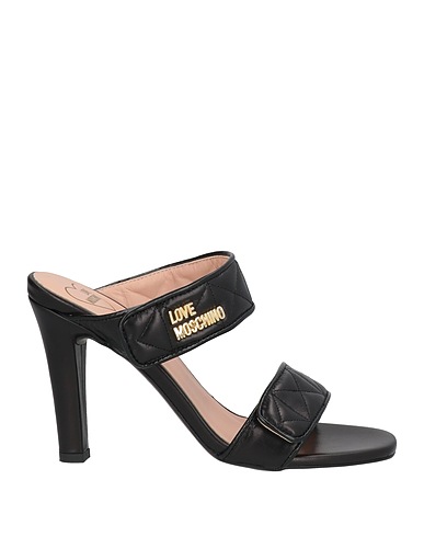 LOVE MOSCHINO Sandals Black Leather