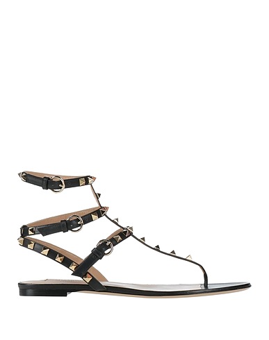 VALENTINO GARAVANI Flip flops Black Leather