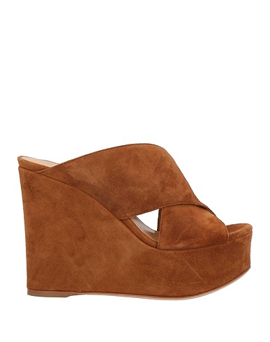 SERGIO ROSSI Sandals Brown Leather