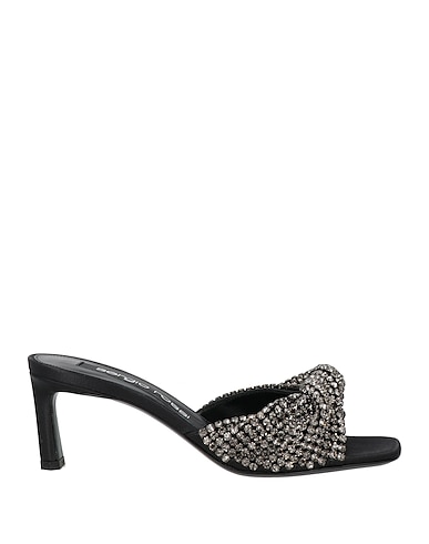 SERGIO ROSSI Sandals Black Textile fibers