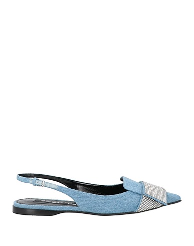 SERGIO ROSSI Footwear Blue Textile fibers