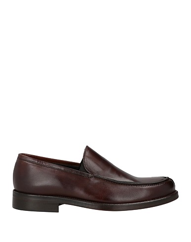 BRUNO VERRI Loafers Dark brown Calfskin