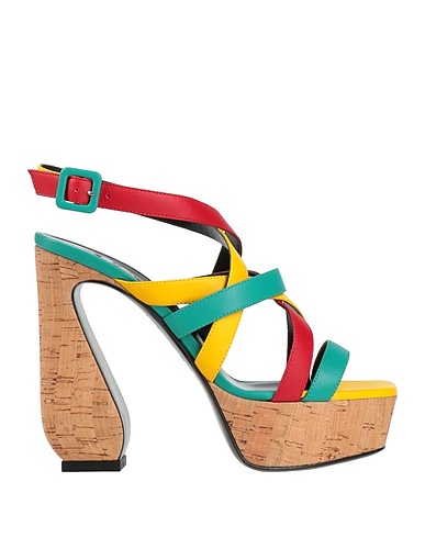 SI ROSSI by SERGIO ROSSI Sandals Yellow Leather