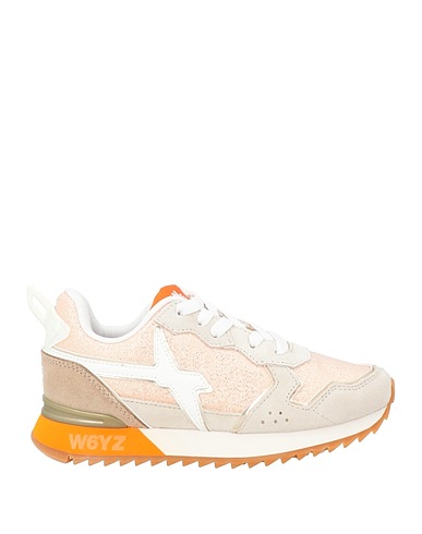 W6YZ Sneakers Pink Leather, Textile fibers