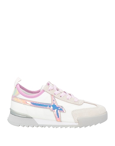 W6YZ Sneakers Light grey Leather, Textile fibres