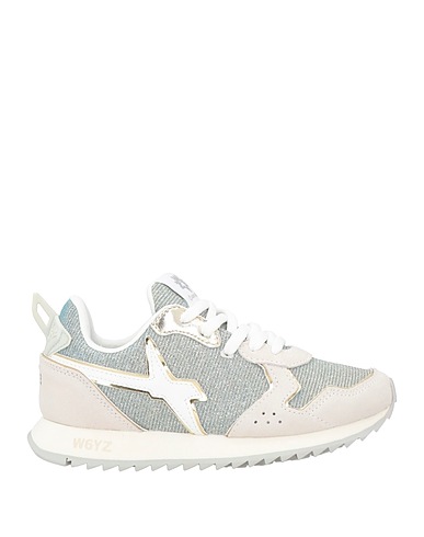 W6YZ Sneakers Light grey Leather, Textile fibers