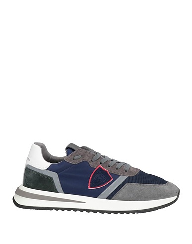 PHILIPPE MODEL Sneakers Marineblau Leder, Gewebefasern