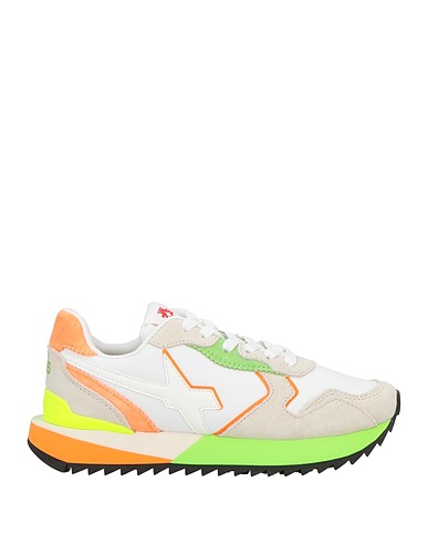 W6YZ Sneakers Light grey Leather, Textile fibres