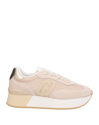 LIU •JO Sneakers Beige Pelle di bovino, Fibre tessili