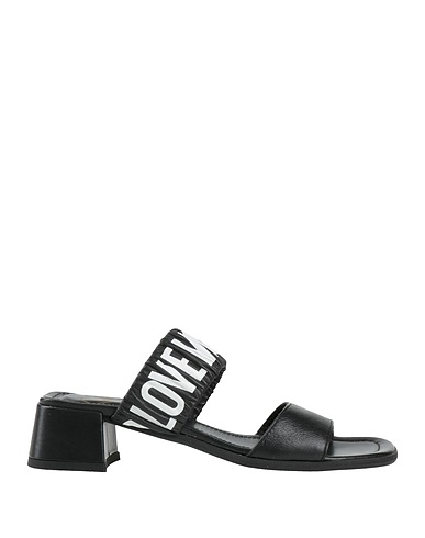 LOVE MOSCHINO Sandals Black Leather