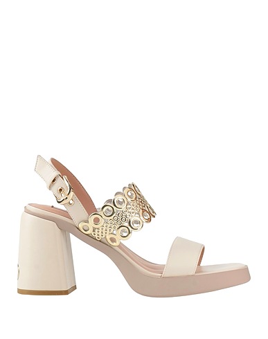 LIU •JO Sandals Beige Textile fibers