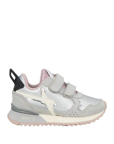 W6YZ Sneakers Argent Cuir, Fibres textiles