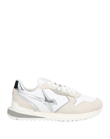 W6YZ Sneakers Weiß Leder, Gewebefasern, Andere Fasern