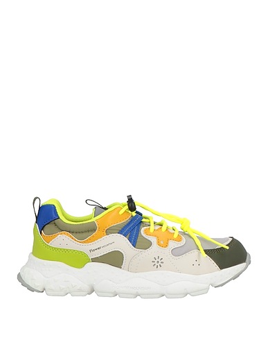 FLOWER MOUNTAIN® for NATURINO Sneakers Verde scuro Pelle di vitello, Fibre tessili