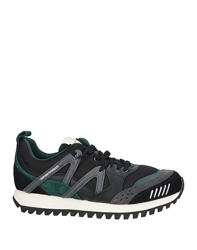EMPORIO ARMANI Sneakers Black 100% Polyamide, Cow leather