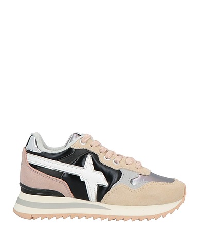 W6YZ Sneakers Sand Leder, Gewebefasern