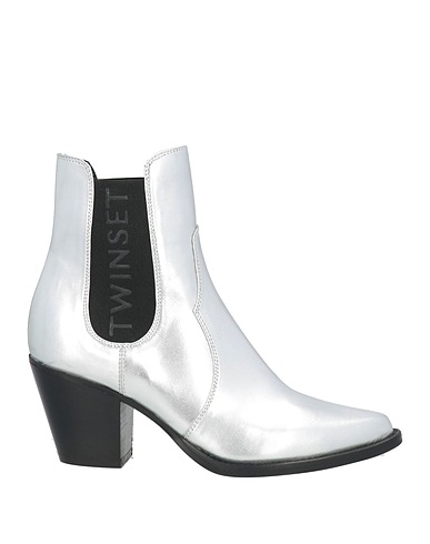 TWINSET Stivaletti Argento Altre Fibre