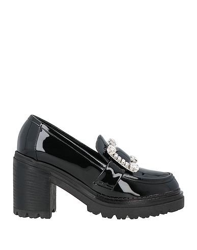 SERGIO ROSSI Loafers NERO Leather